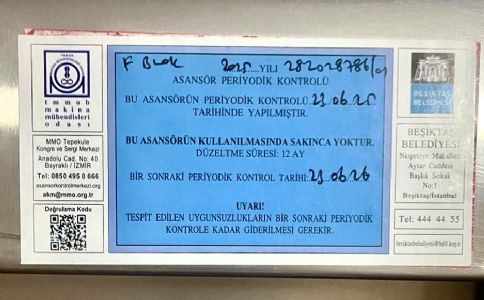 TMMO ODASI A,B,C,D,E,F BLOK lar� 2025-2026 MAV� ET�KET SERT�F�KASI
